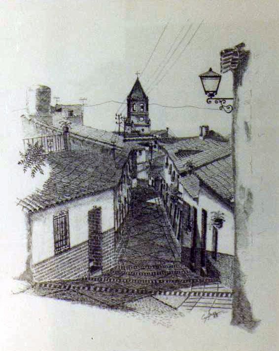 Bajada de Santa María, 1992-(Tinta 40 x 20 cm.)