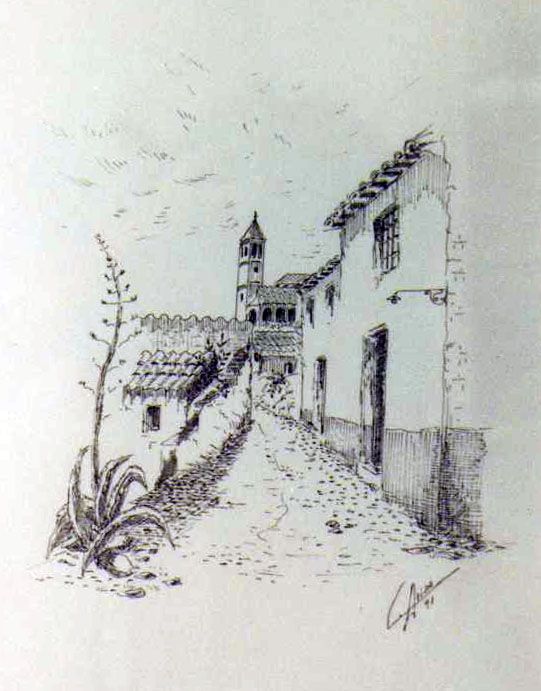 Calle de la Villa, (Tinta 30 x 17 cm.)