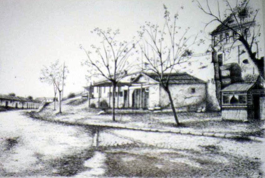 Curva de Capuchinos (Tinta 90 x 50 cm.)