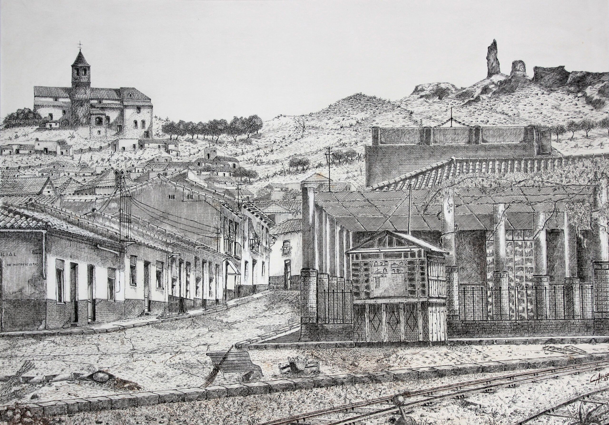 _plumilla_antologia_6_Bar Niza años 60, (tinta 90x55 cm)._1987
