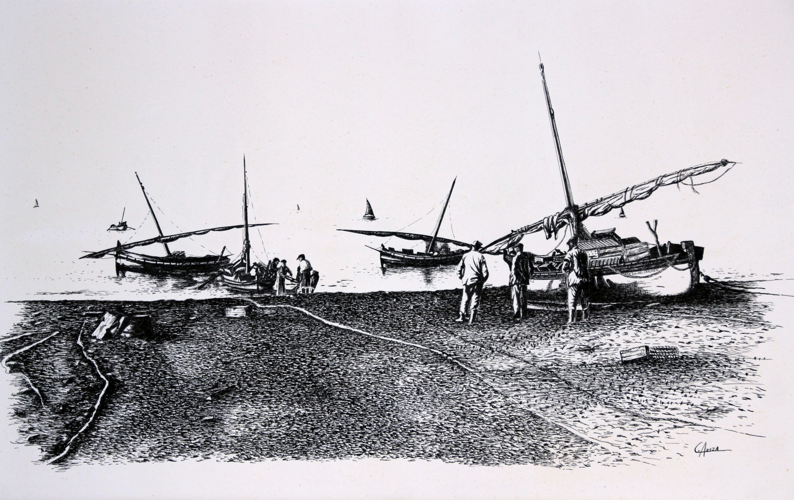 _plumilla_antologia_7_Cristo de la Sentencia Vélez-Málaga, (tinta 62x38 cm)._1996 (2)