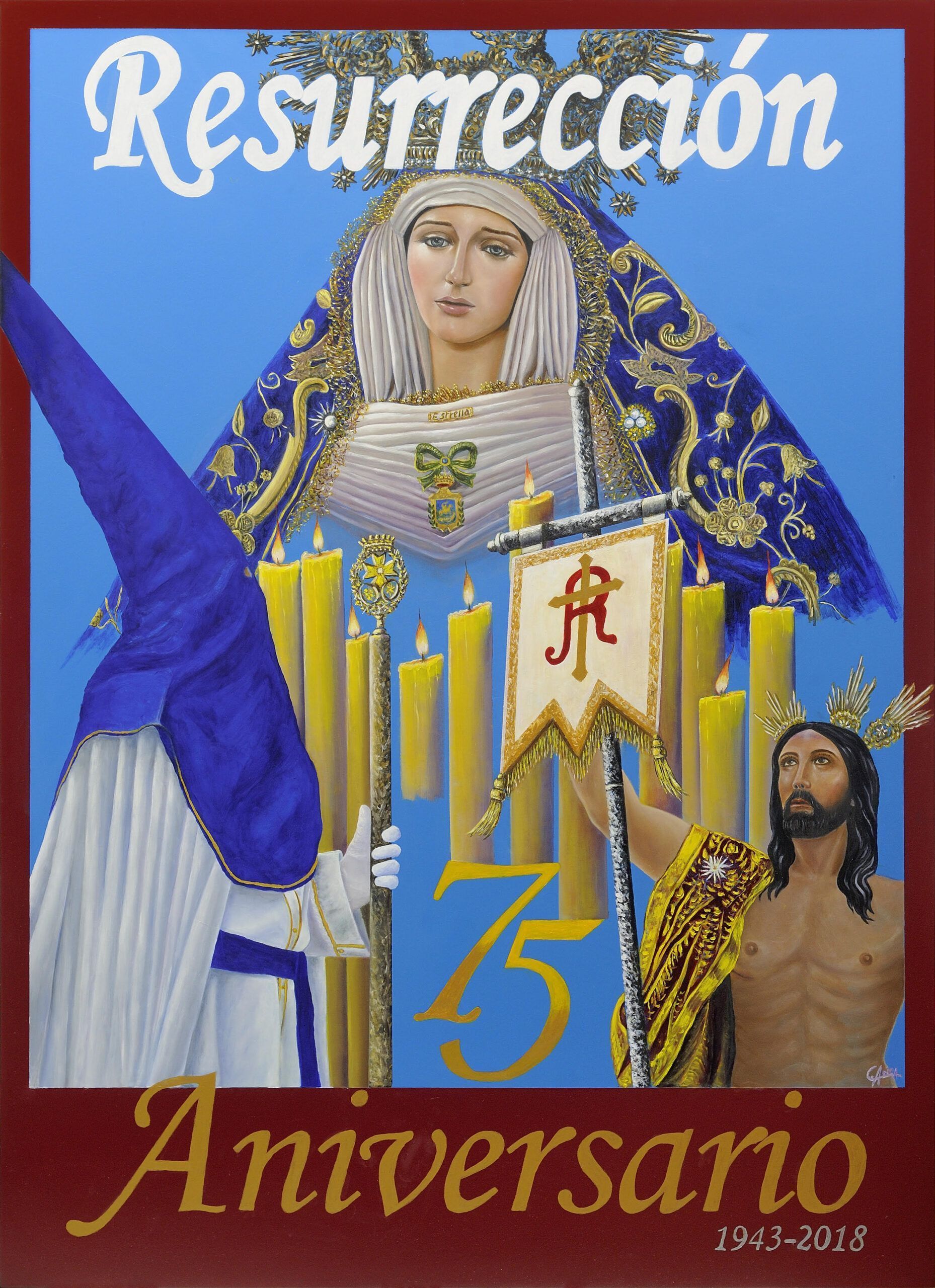 Cartel 75 Aniversario Cofradía Resurrección y Estrella de Vélez-Málaga 2018